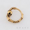GOTHIC VINTAGE TRIBAL DEATH SKULL BONE 316L SURGICAL STEEL EARRING